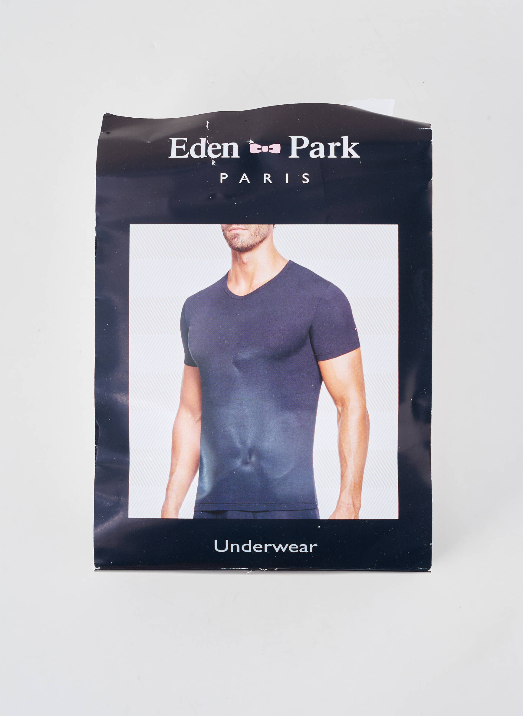 Tricou croială cambrată mâneci scurte alb EDEN PARK bărbat