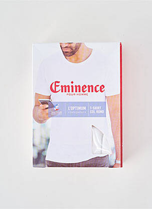 Tricou elasticitate mâneci scurte alb EMINENCE bărbat