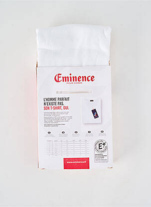 Tricou elasticitate mâneci scurte alb EMINENCE bărbat