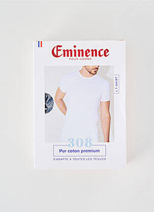 Tricou croială cambrată mâneci scurte albastru EMINENCE bărbat
