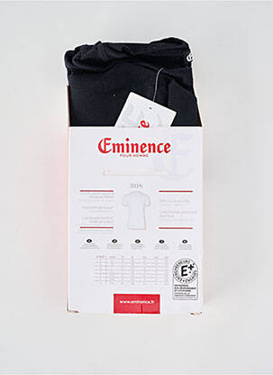 Tricou croială cambrată mâneci scurte negru EMINENCE bărbat