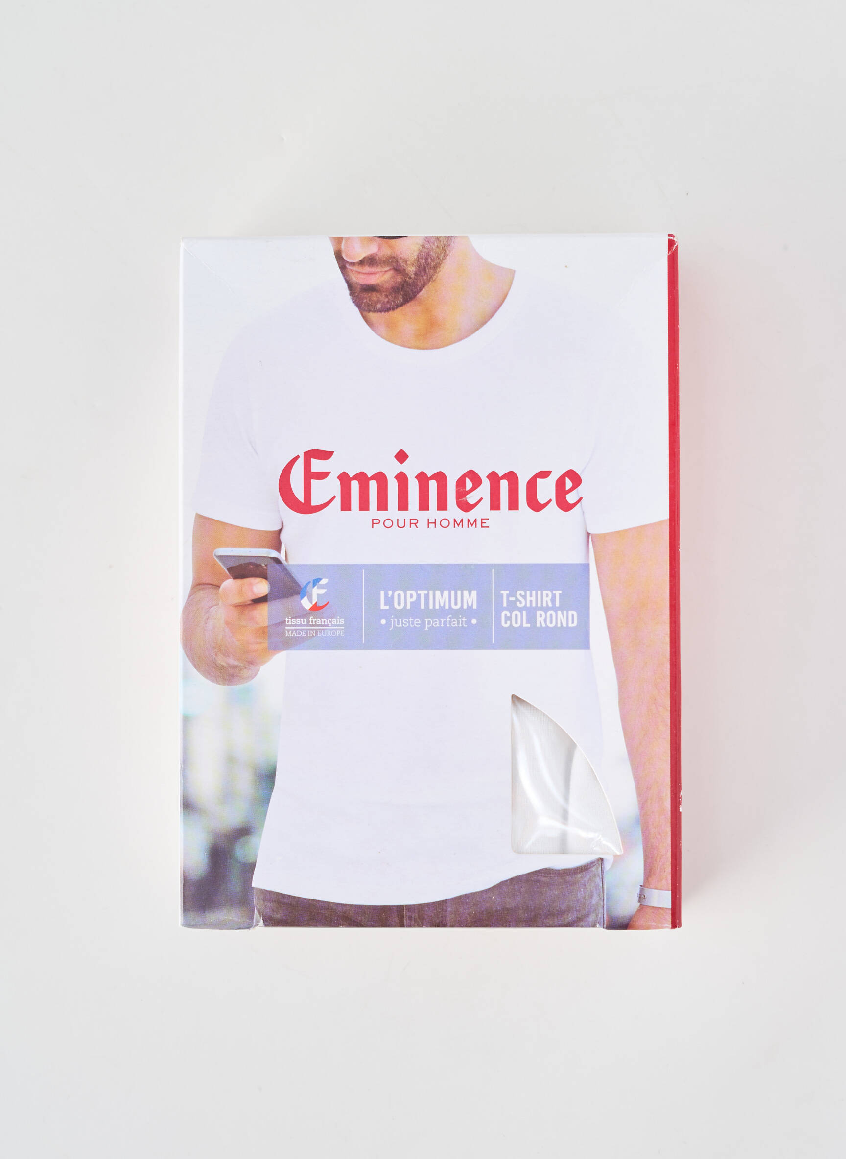 Tricou elasticitate mâneci scurte alb EMINENCE bărbat