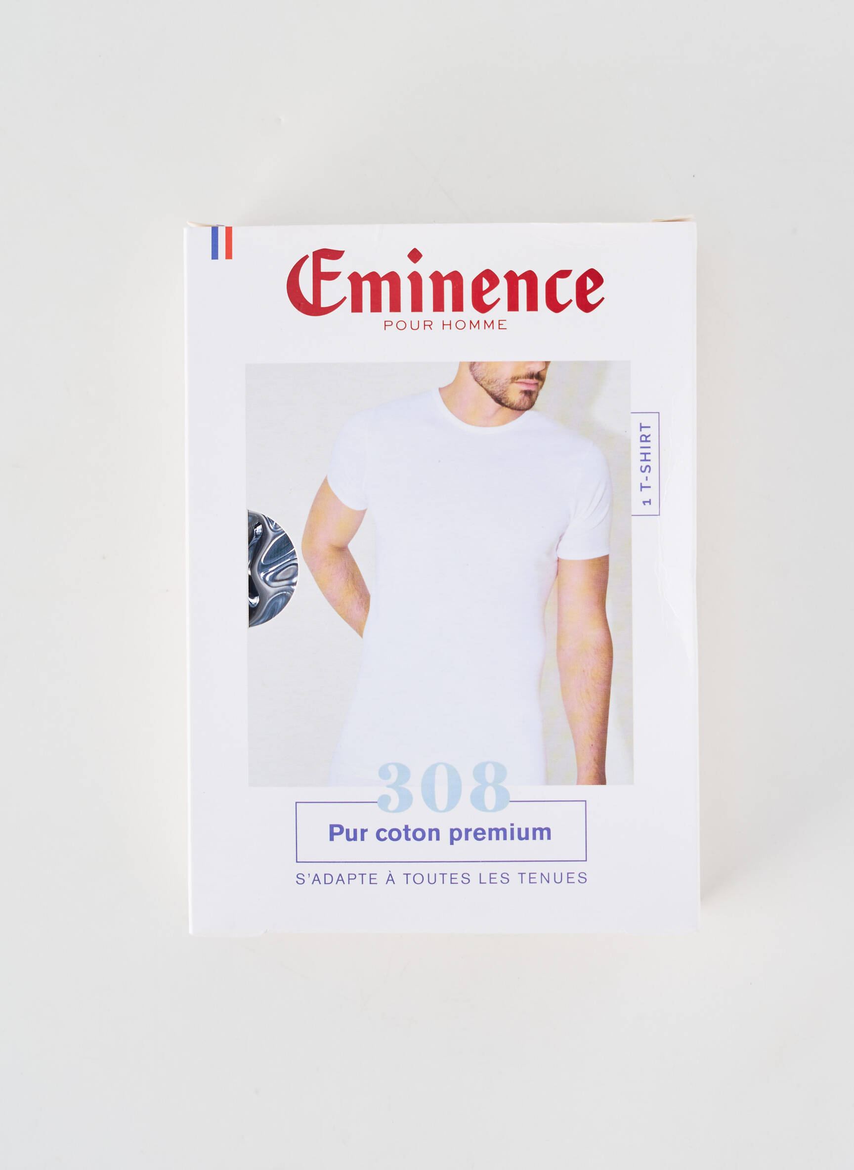 Tricou croială cambrată mâneci scurte albastru EMINENCE bărbat