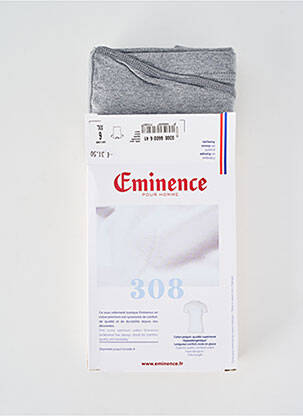 Tricou croială cambrată mâneci scurte gri EMINENCE bărbat
