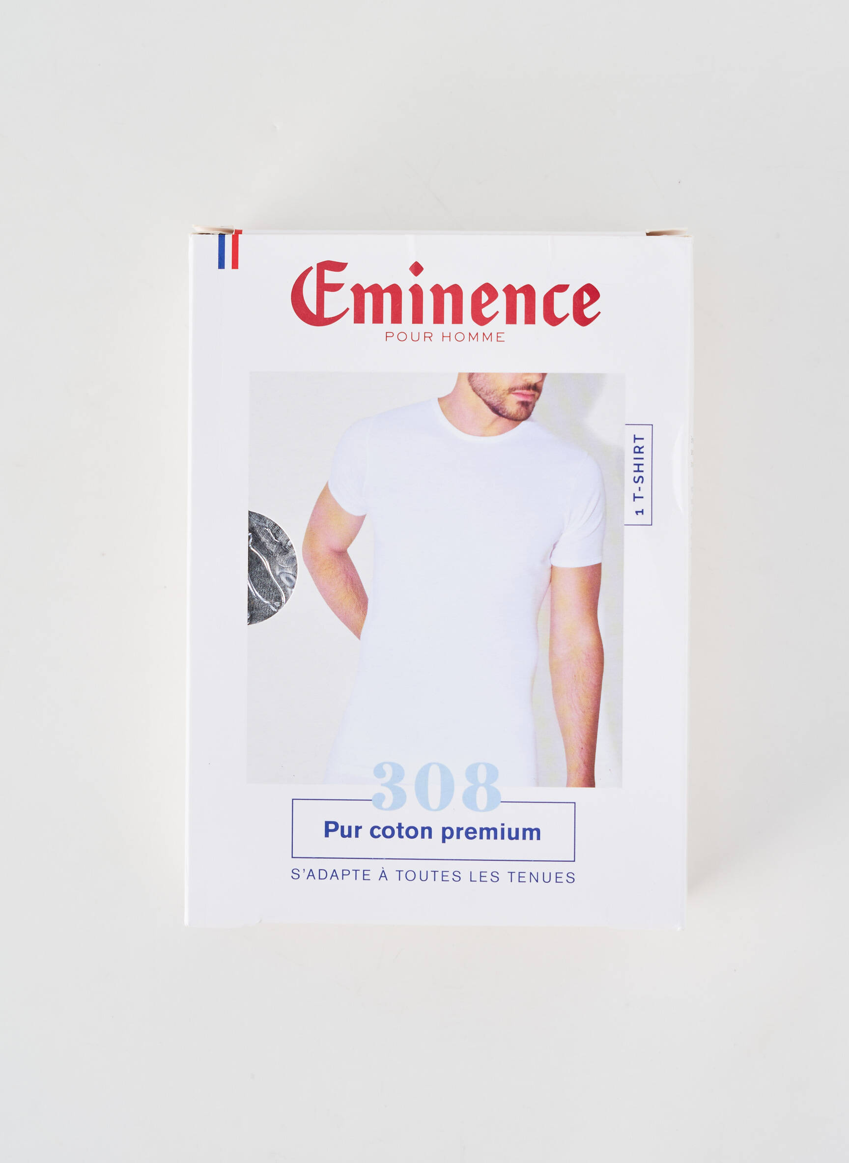 Tricou țesătură melanj mâneci scurte gri EMINENCE bărbat