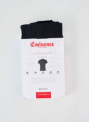 Tricou croială cambrată mâneci scurte negru EMINENCE bărbat