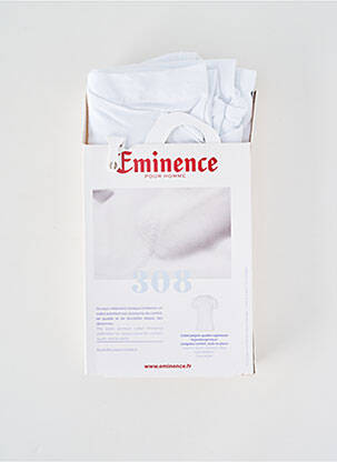 Tricou croială cambrată mâneci scurte alb EMINENCE bărbat