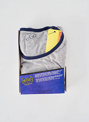 Tricou broderie mâneci scurte gri E.GO bărbat