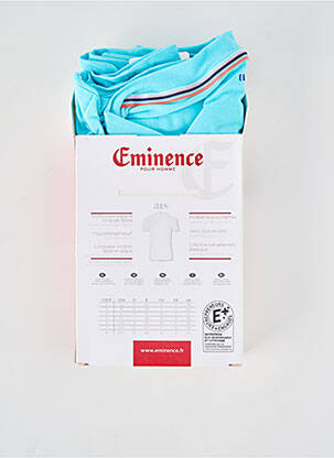 Tricou croială cambrată mâneci scurte albastru deschis EMINENCE bărbat