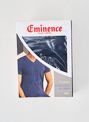 Tricou croială cambrată mâneci scurte albastru EMINENCE bărbat