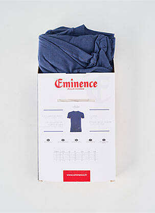 Tricou croială cambrată mâneci scurte albastru EMINENCE bărbat