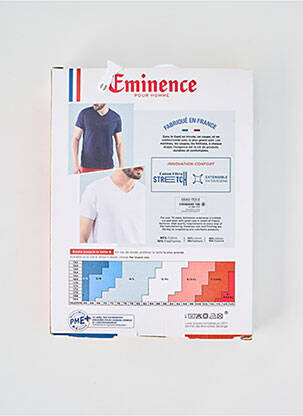 Tricou croială cambrată mâneci scurte albastru EMINENCE bărbat