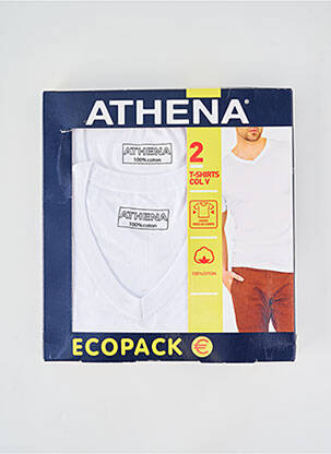 Tricou elasticitate mâneci scurte alb ATHENA bărbat