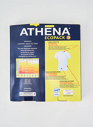 Tricou elasticitate mâneci scurte alb ATHENA bărbat