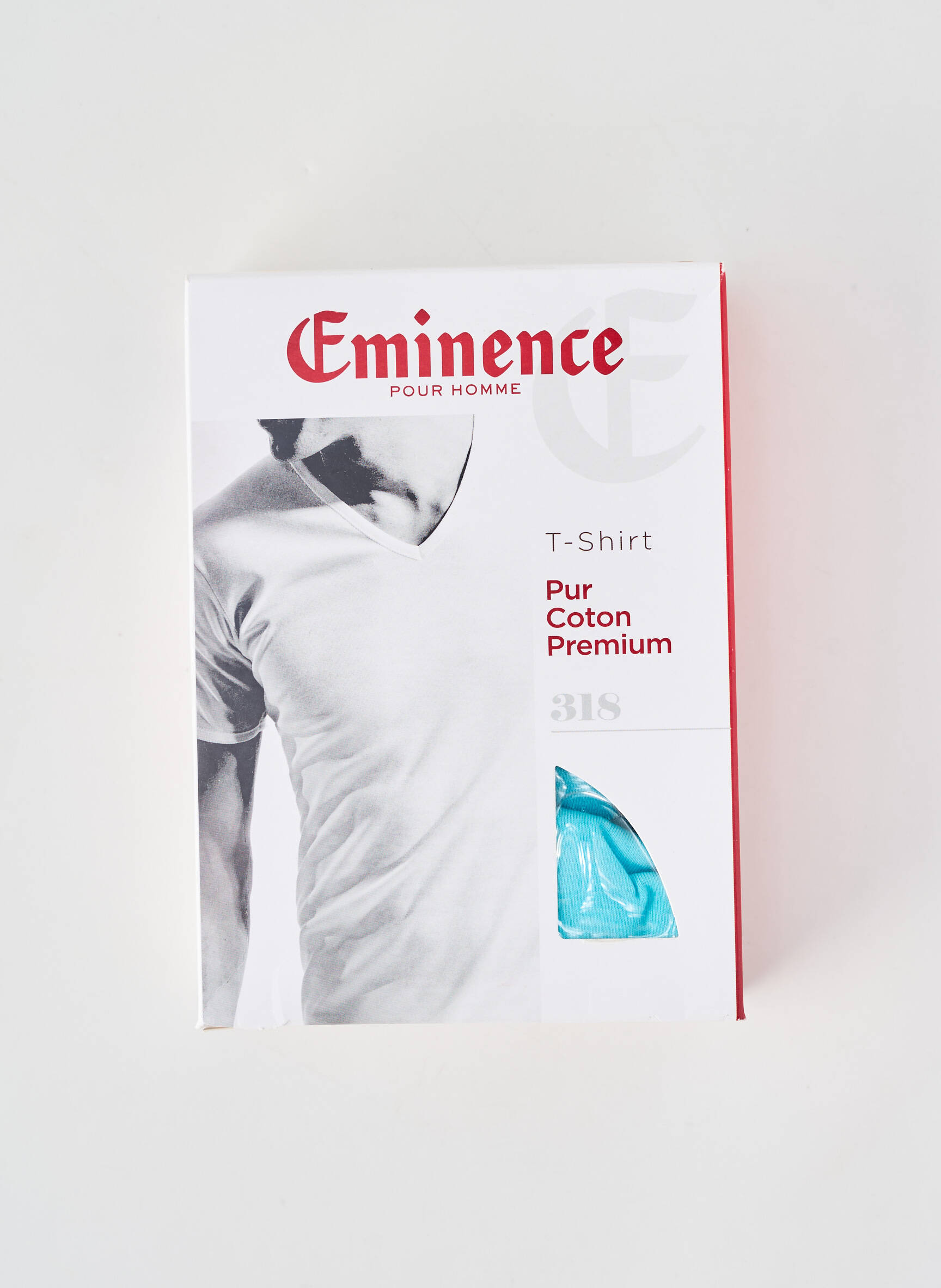 Tricou croială cambrată mâneci scurte albastru deschis EMINENCE bărbat