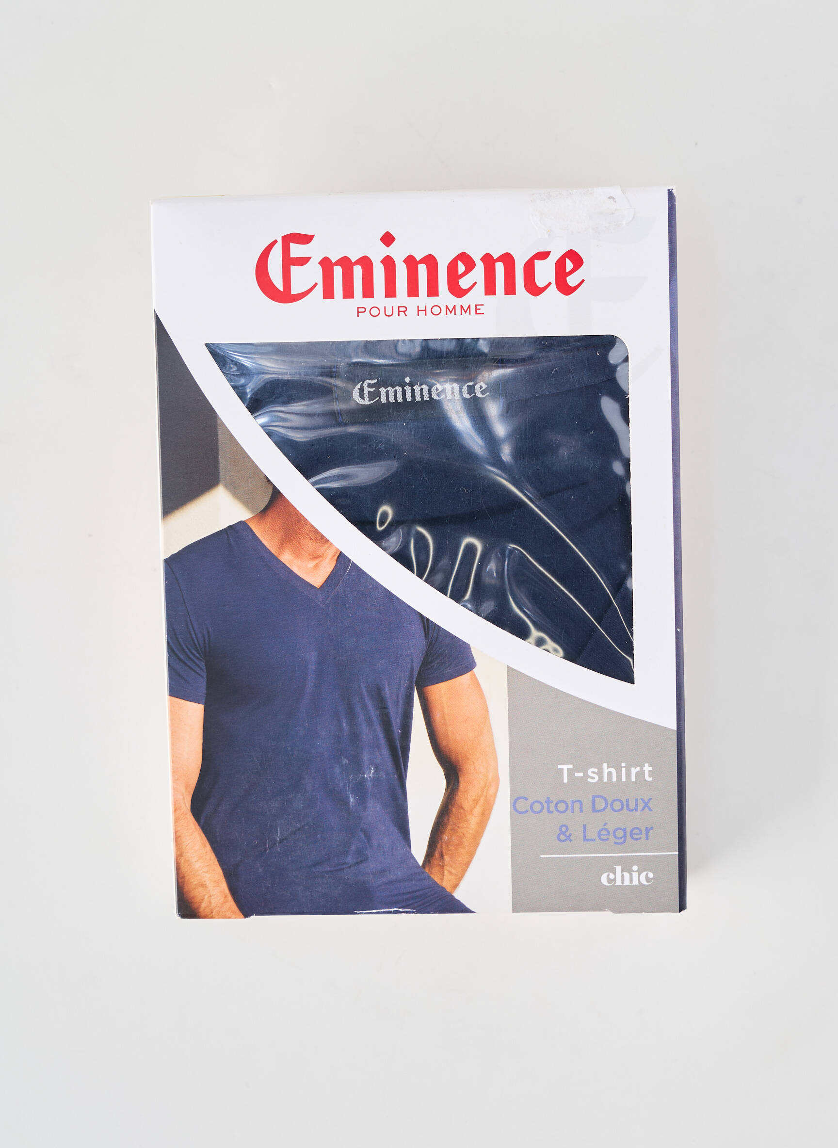 Tricou croială cambrată mâneci scurte albastru EMINENCE bărbat