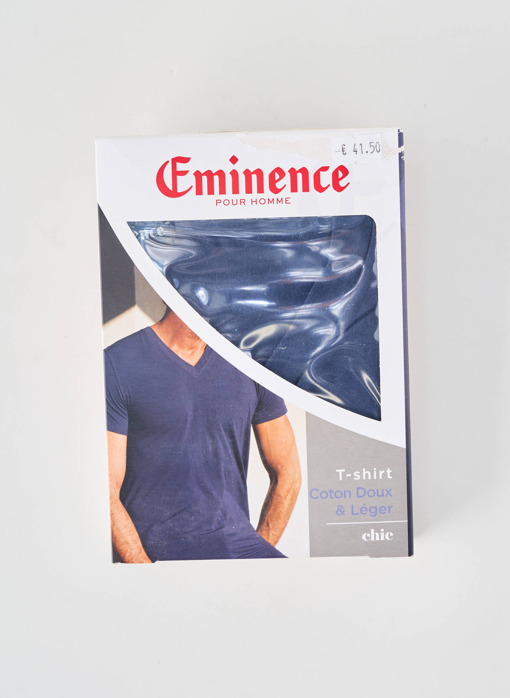 Tricou croială cambrată mâneci scurte albastru EMINENCE bărbat