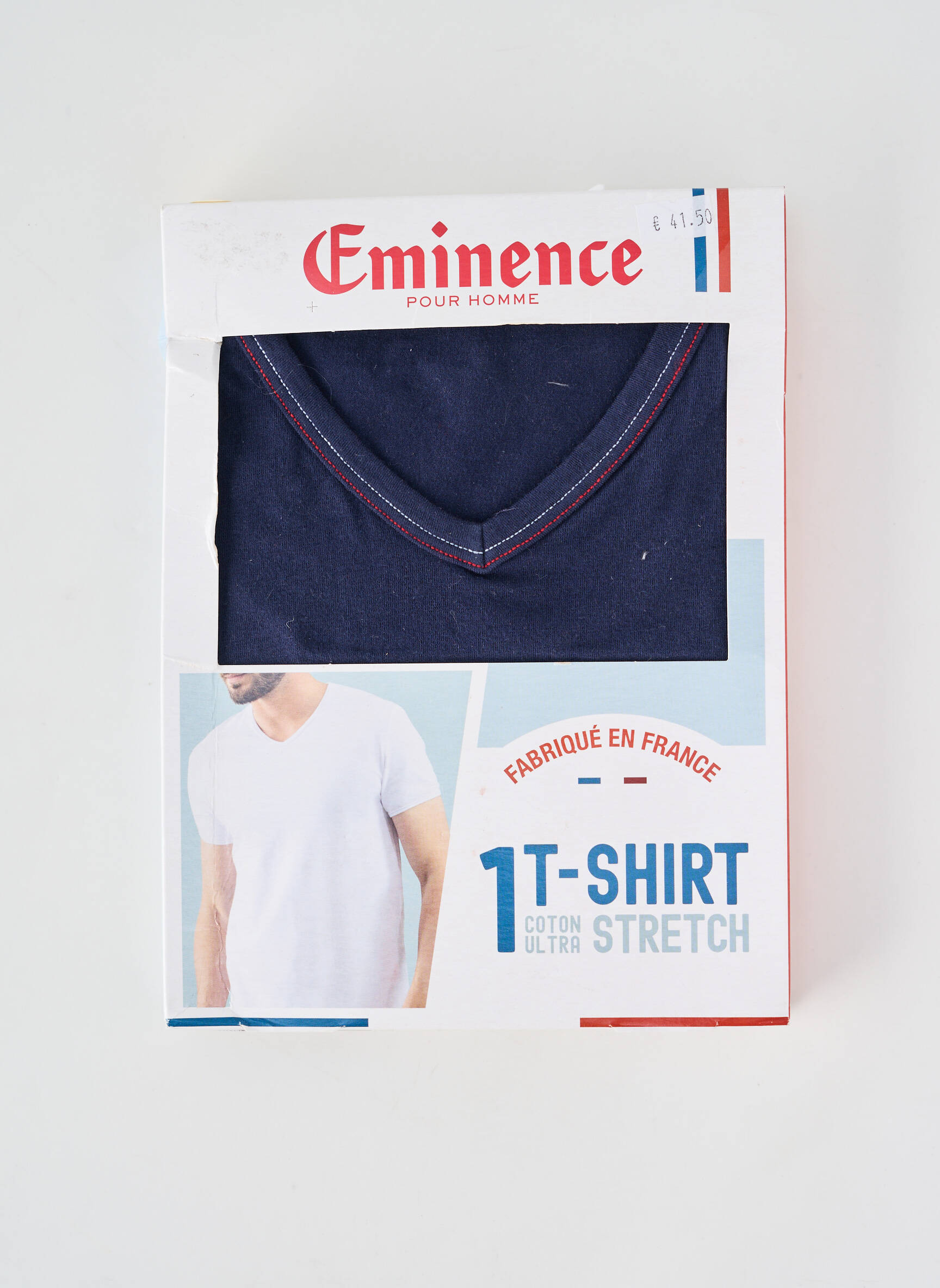 Tricou croială cambrată mâneci scurte albastru EMINENCE bărbat