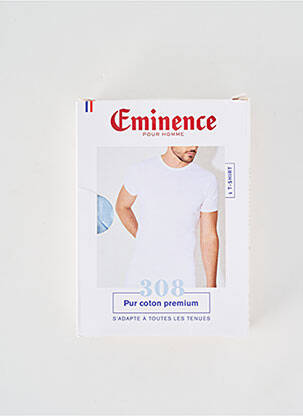 Tricou croială cambrată mâneci scurte albastru EMINENCE bărbat