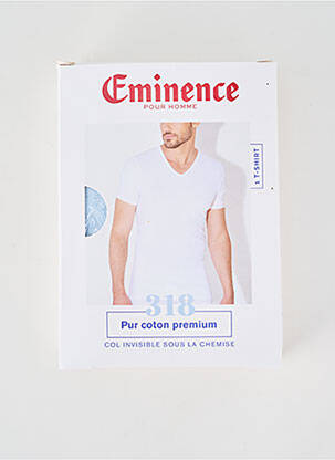 Tricou croială cambrată mâneci scurte albastru EMINENCE bărbat