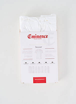 Tricou elasticitate mâneci scurte alb EMINENCE bărbat