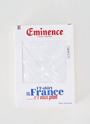 Tricou elasticitate mâneci scurte alb EMINENCE bărbat