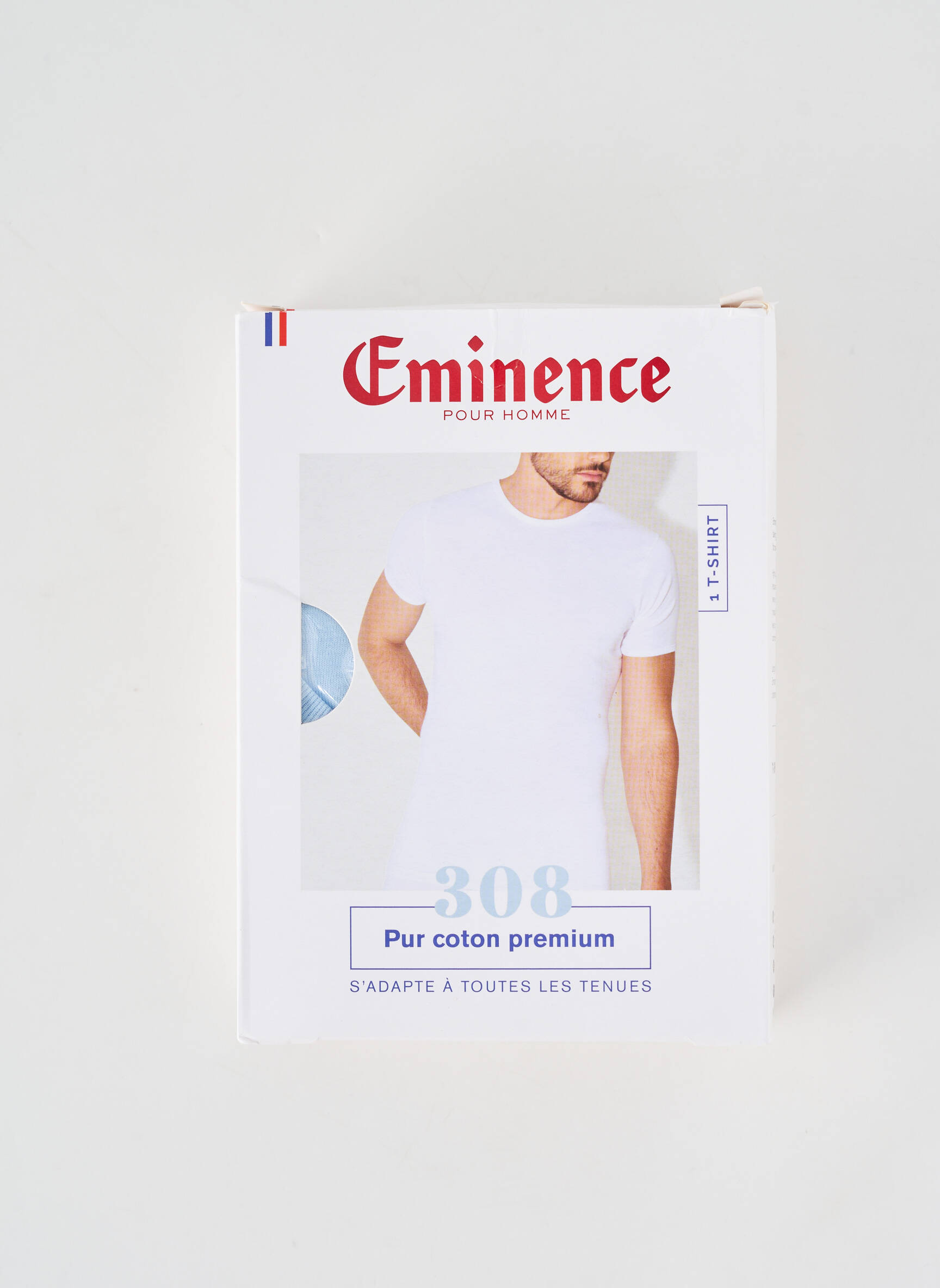 Tricou croială cambrată mâneci scurte albastru EMINENCE bărbat