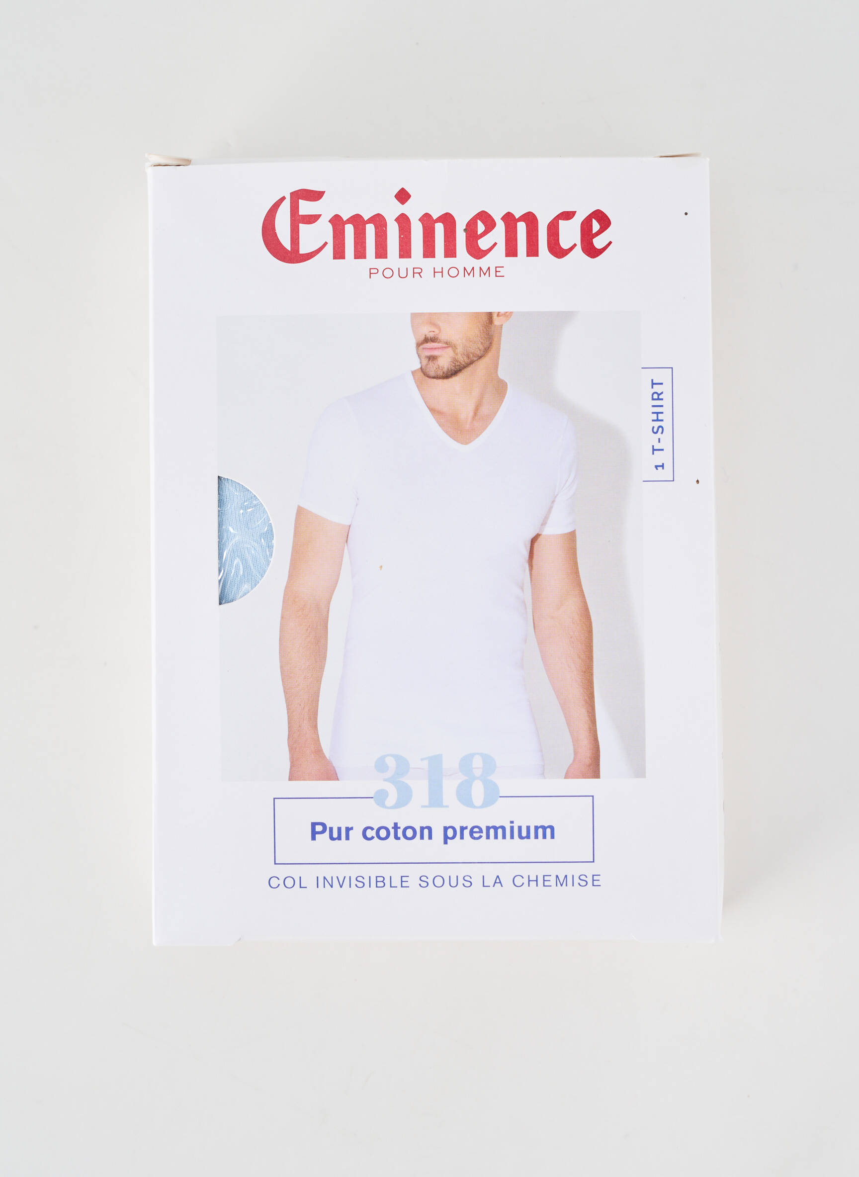 Tricou croială cambrată mâneci scurte albastru EMINENCE bărbat