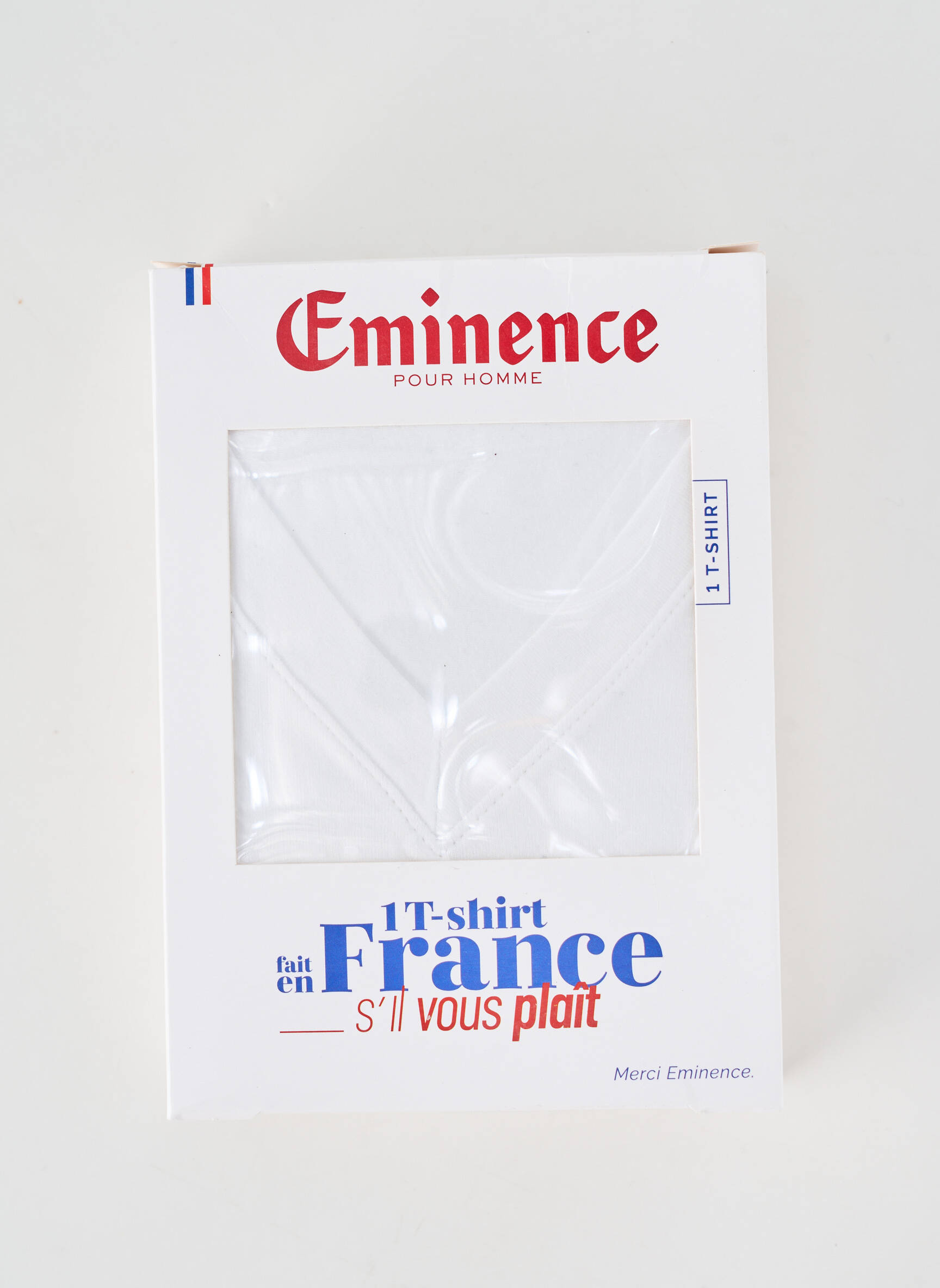Tricou elasticitate mâneci scurte alb EMINENCE bărbat