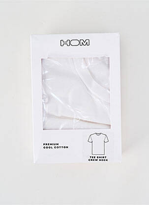 Tricou croială cambrată mâneci scurte alb HOM bărbat