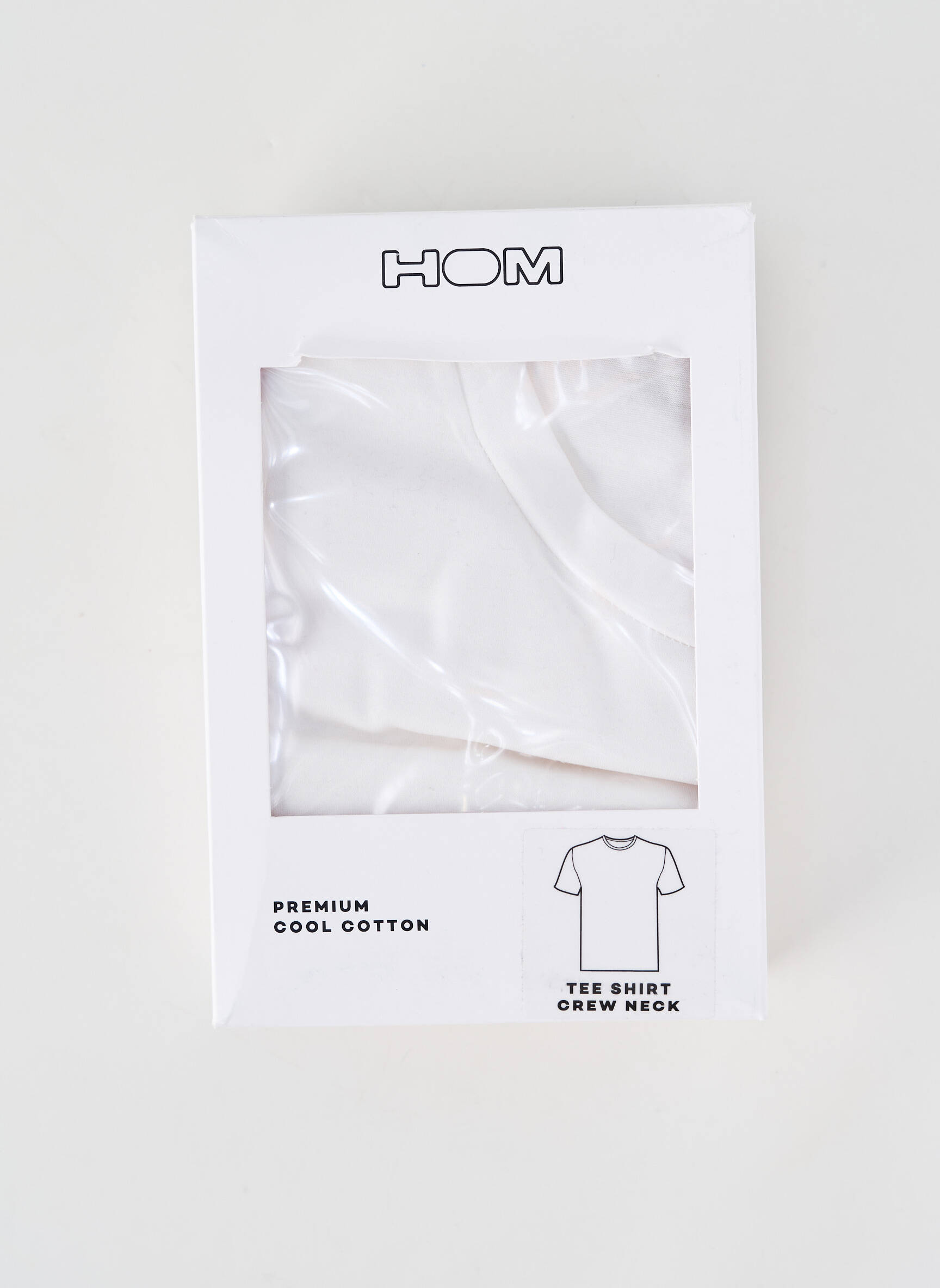 Tricou croială cambrată mâneci scurte alb HOM bărbat