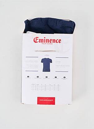 Tricou croială cambrată mâneci scurte albastru EMINENCE bărbat