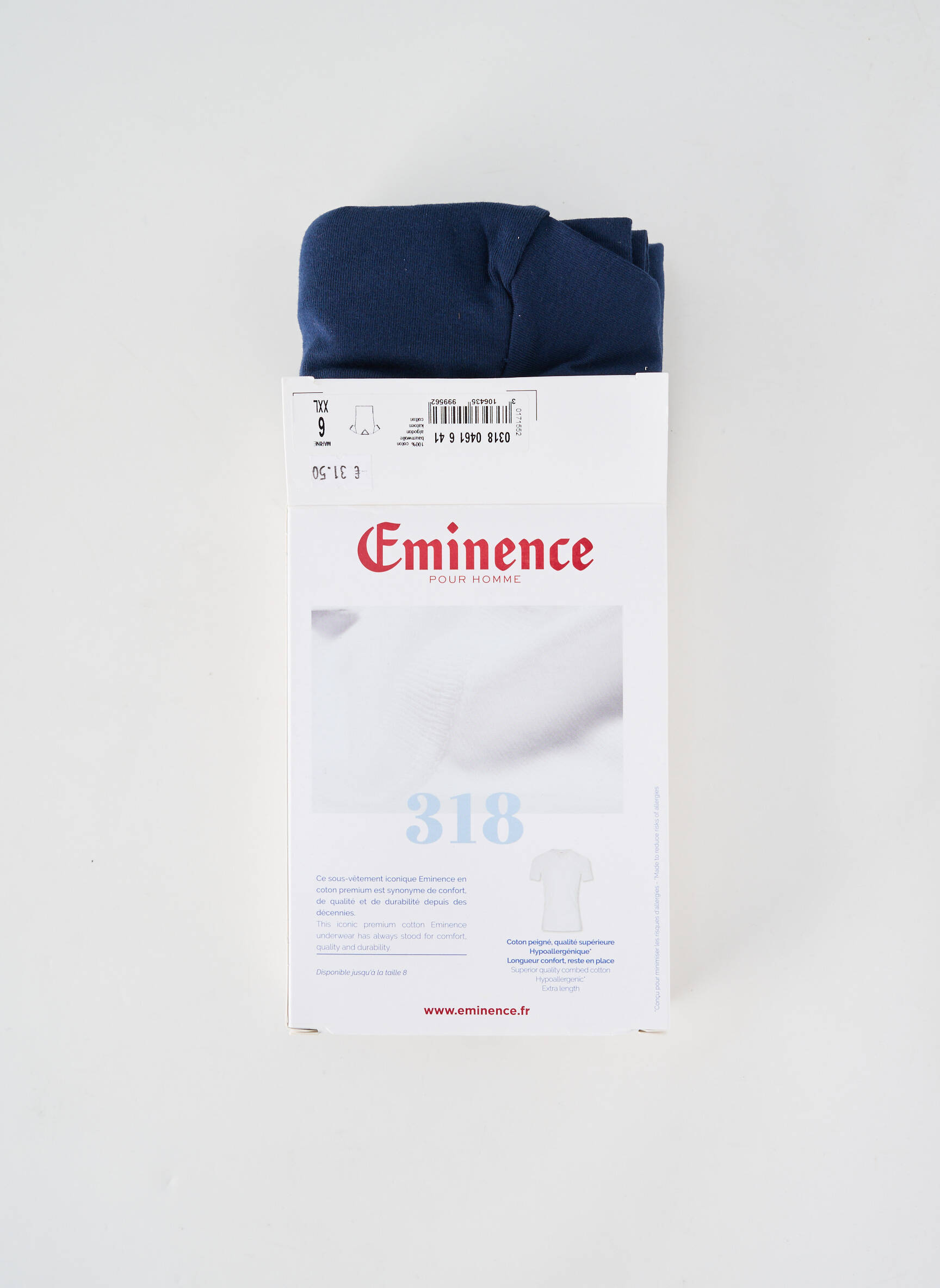 Tricou elasticitate mâneci scurte albastru EMINENCE bărbat