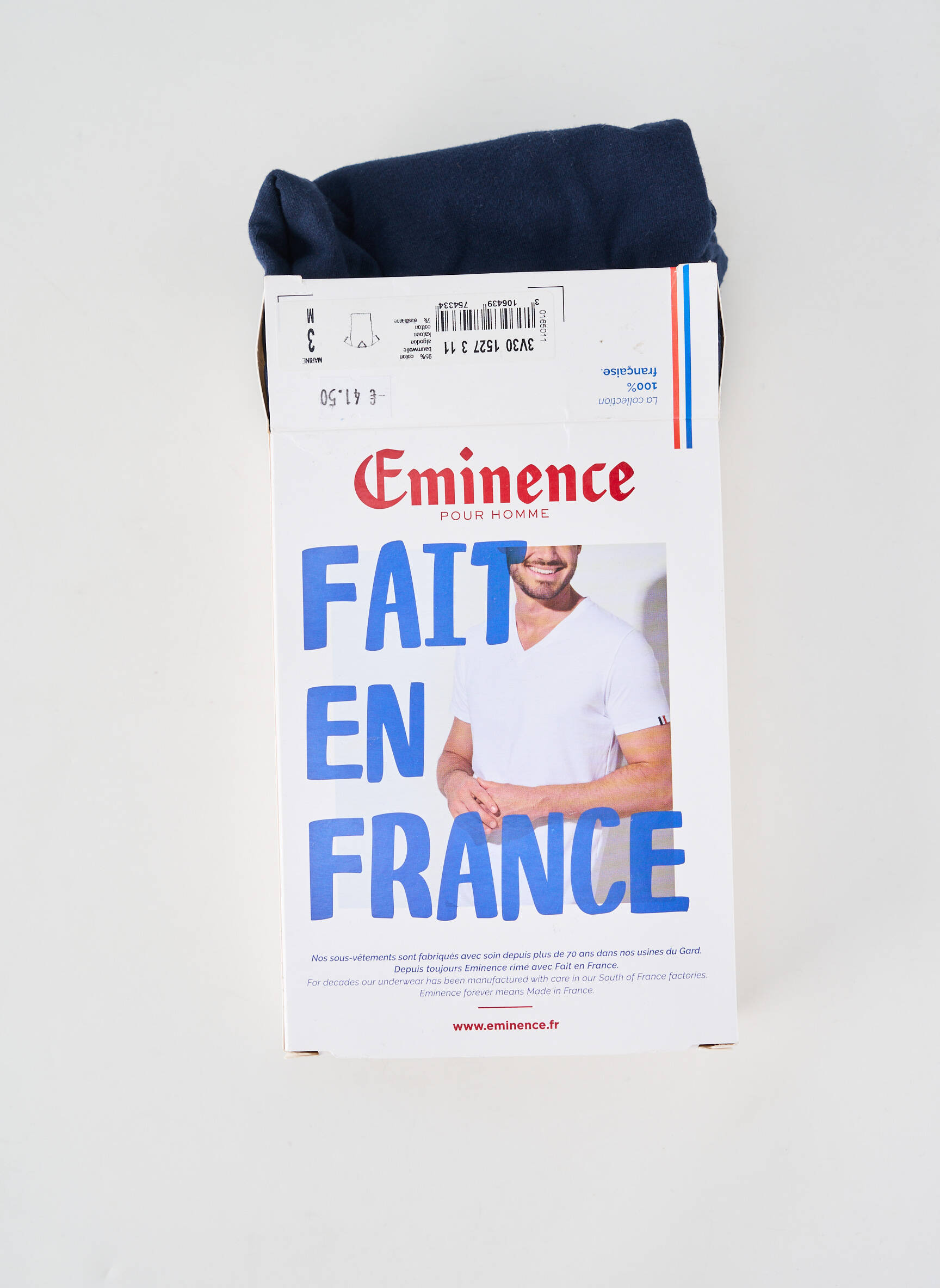 Tricou elasticitate mâneci scurte albastru EMINENCE bărbat