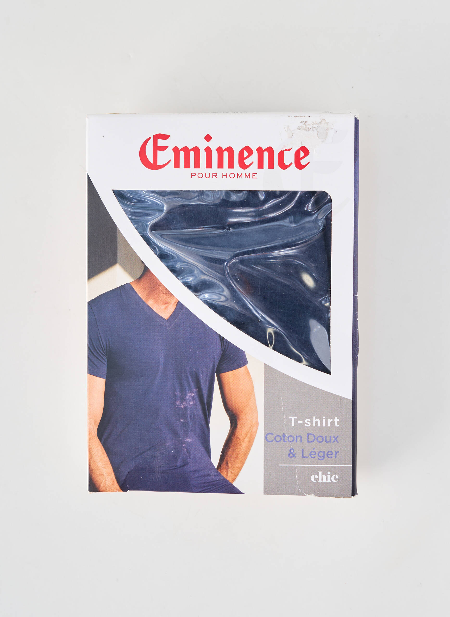 Tricou croială cambrată mâneci scurte albastru EMINENCE bărbat