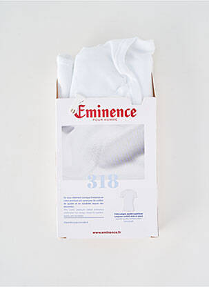 Tricou croială cambrată mâneci scurte alb EMINENCE bărbat