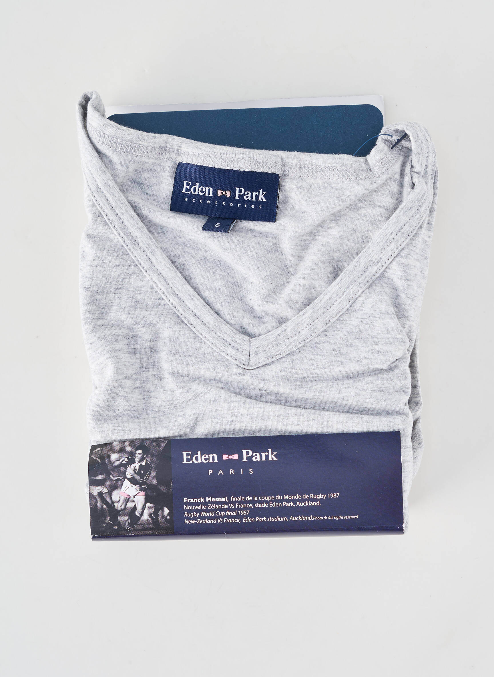 Tricou croială cambrată mâneci scurte gri EDEN PARK bărbat