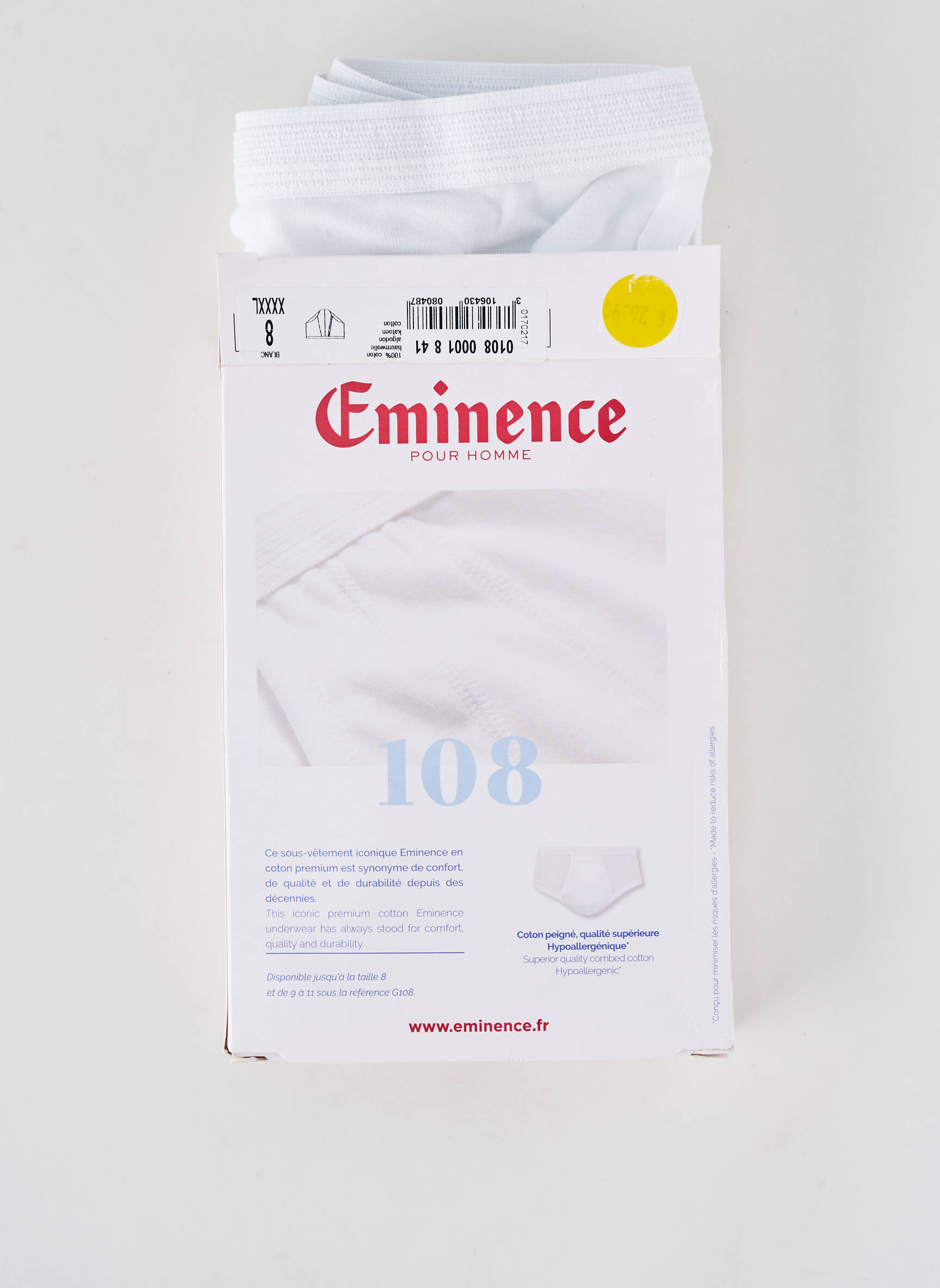 Chilot elastic în talie alb EMINENCE bărbat