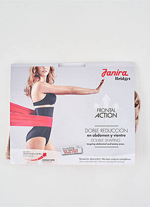 Chilot modelator efect material satinat bej închis JANIRA femeie