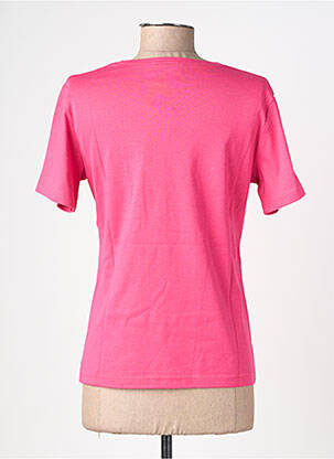 Tricou serigrafie mâneci scurte roz GEVANA femeie