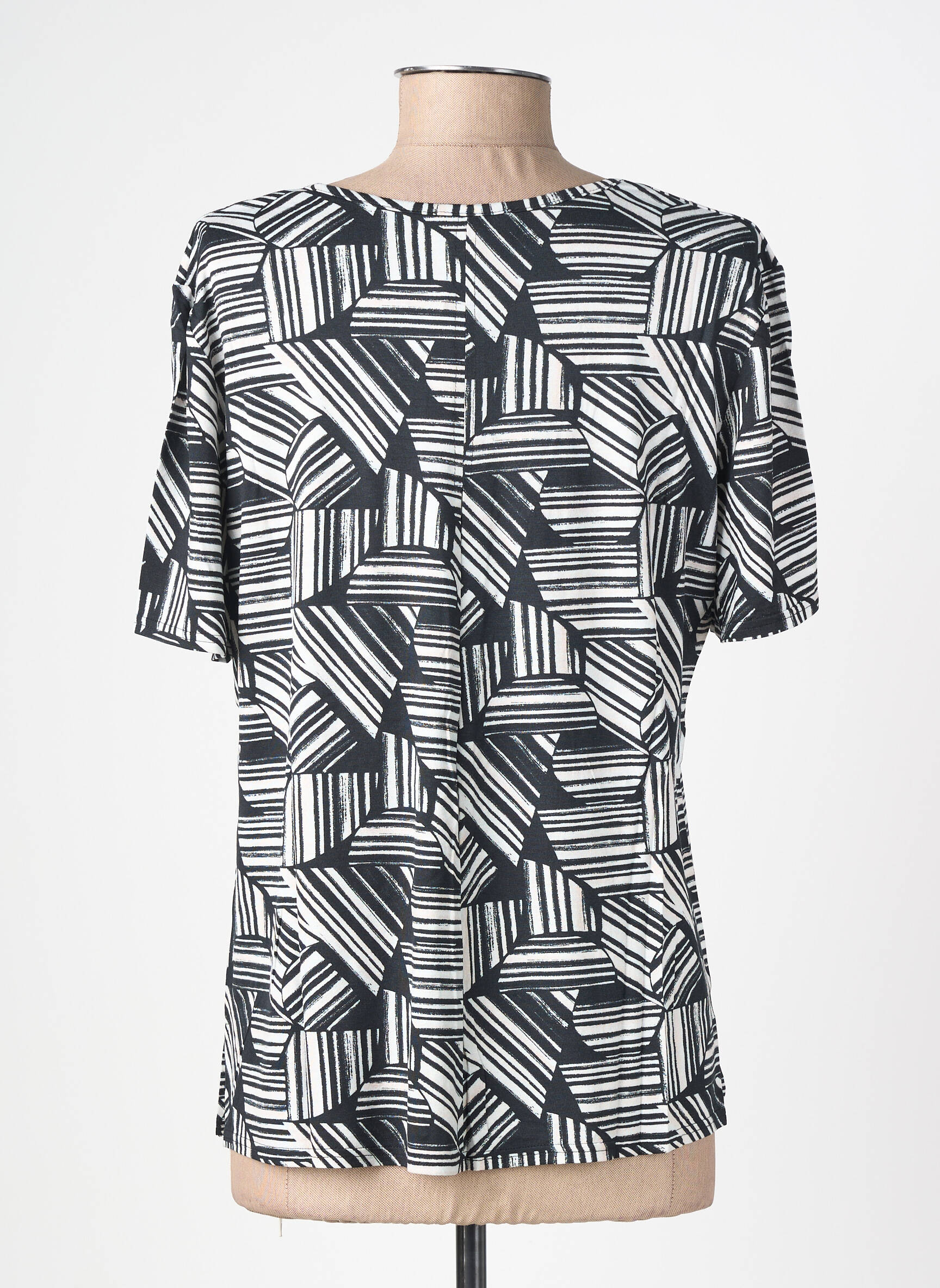 Tricou elasticitate mâneci scurte negru GEVANA femeie