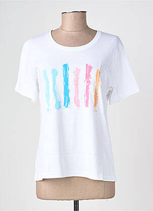 Tricou serigrafie mâneci scurte alb GEVANA femeie