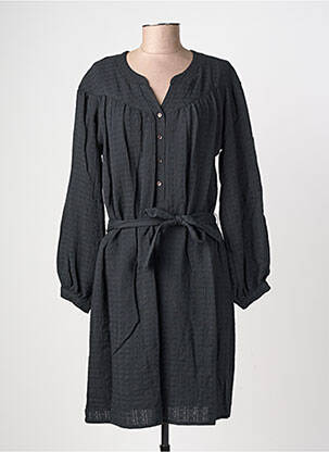 Rochie midi țesătură crep mâneci lungi negru GEVANA femeie