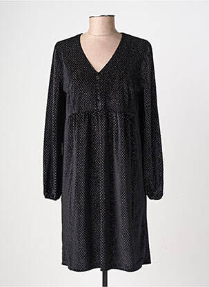 Rochie midi mâneci lungi mâneci lungi negru GEVANA femeie