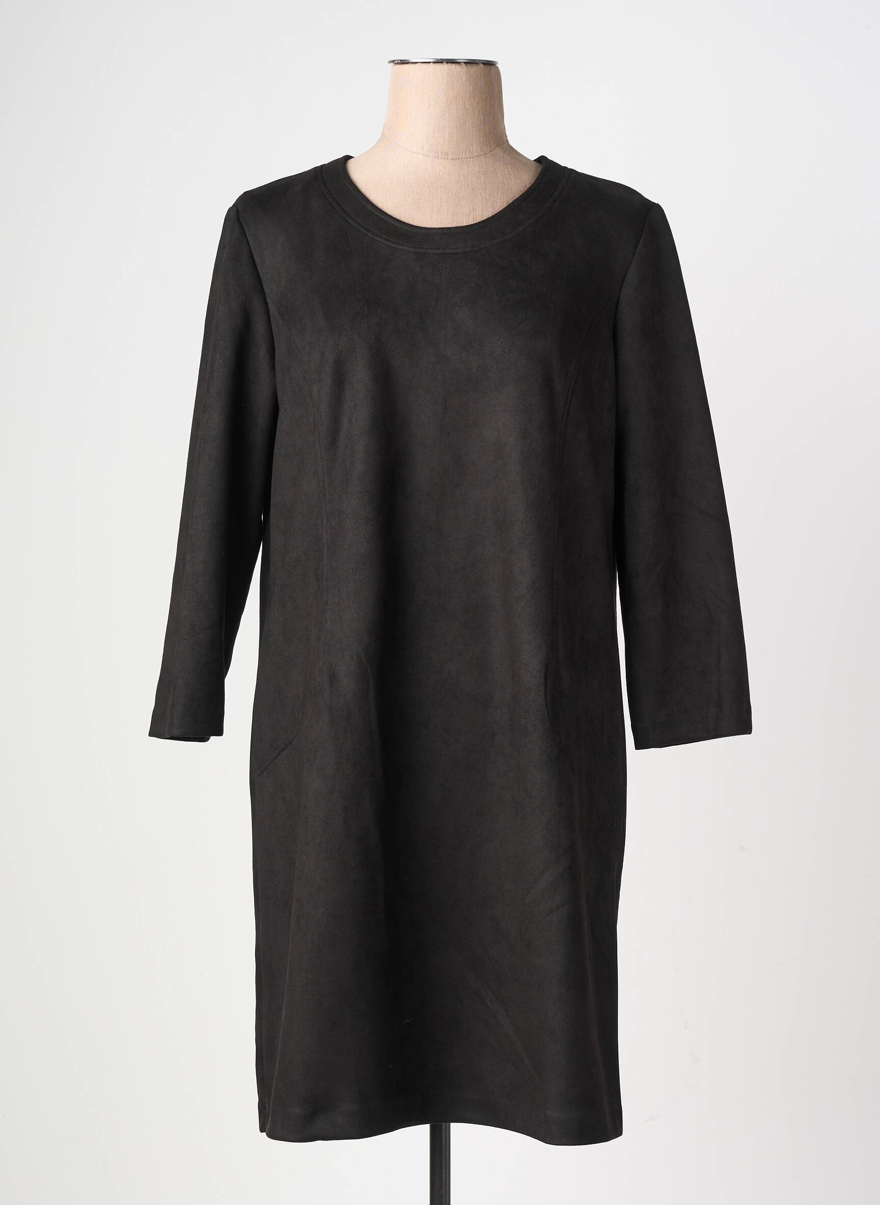 Rochie midi mâneci lungi mâneci lungi negru GEVANA femeie