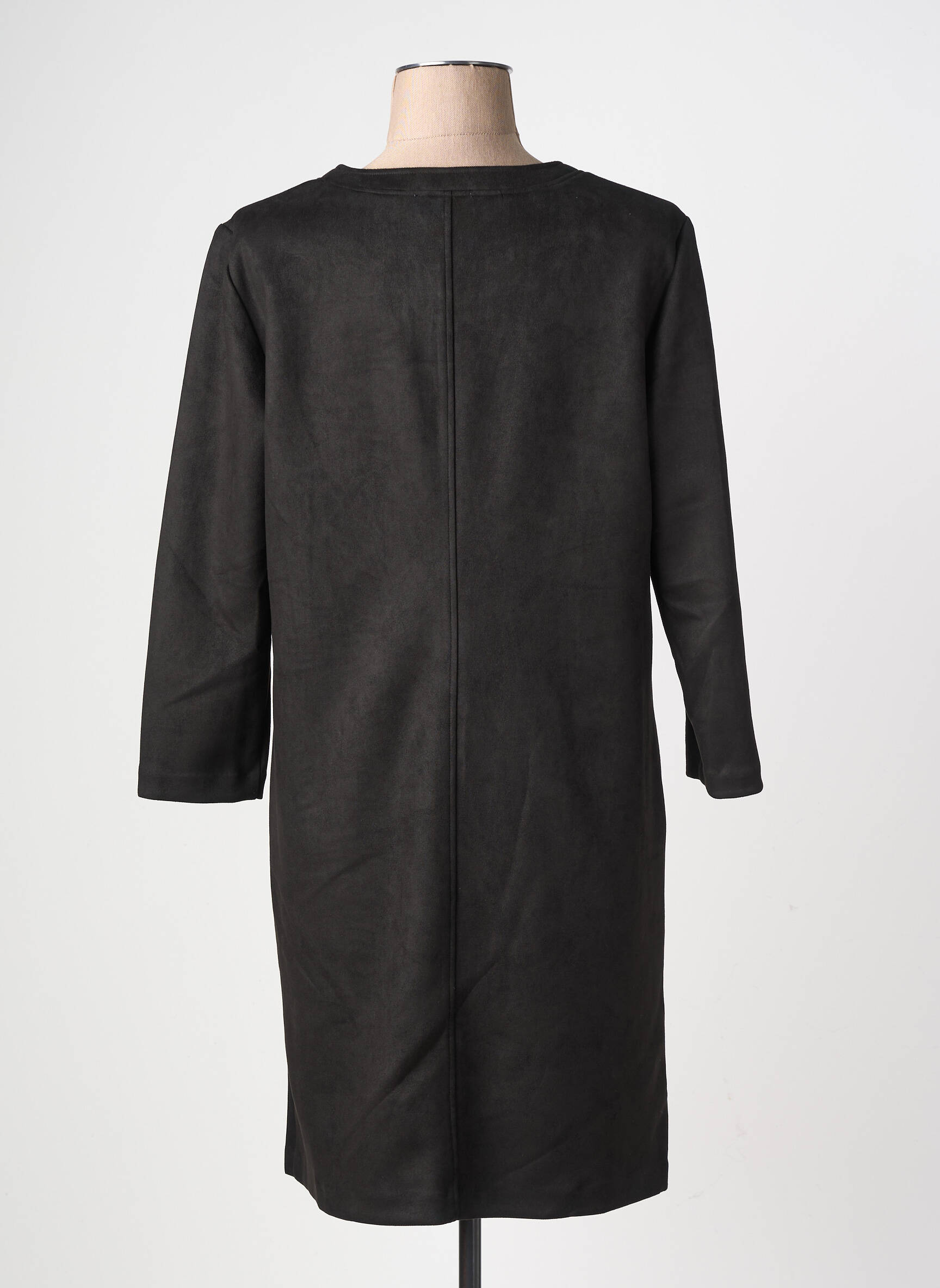 Rochie midi mâneci lungi mâneci lungi negru GEVANA femeie