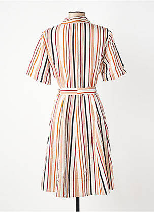 Rochie midi mâneci scurte mâneci scurte bej DIVILUNE femeie