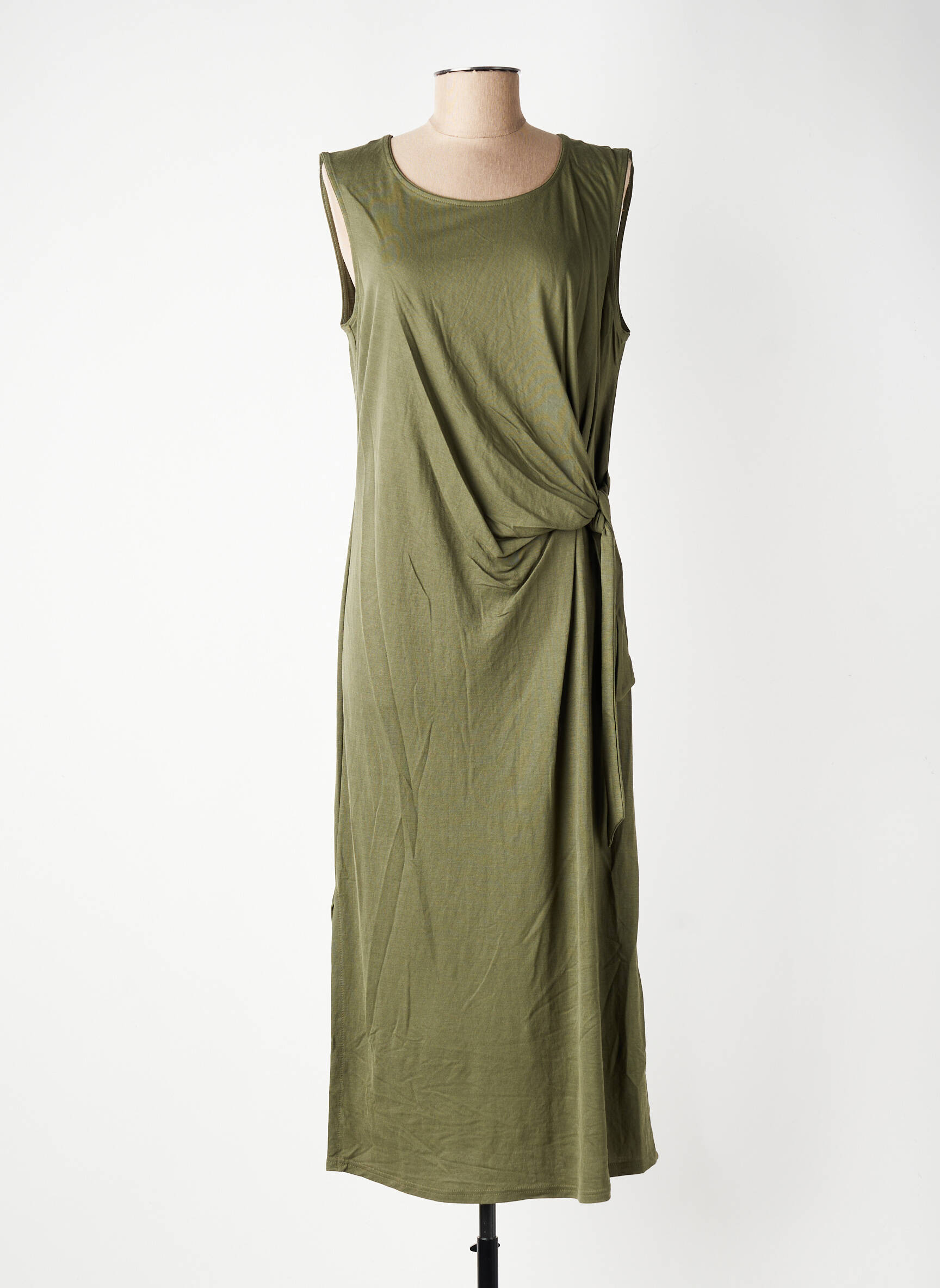 Rochie lungă fără mâneci fără mâneci verde GEVANA femeie
