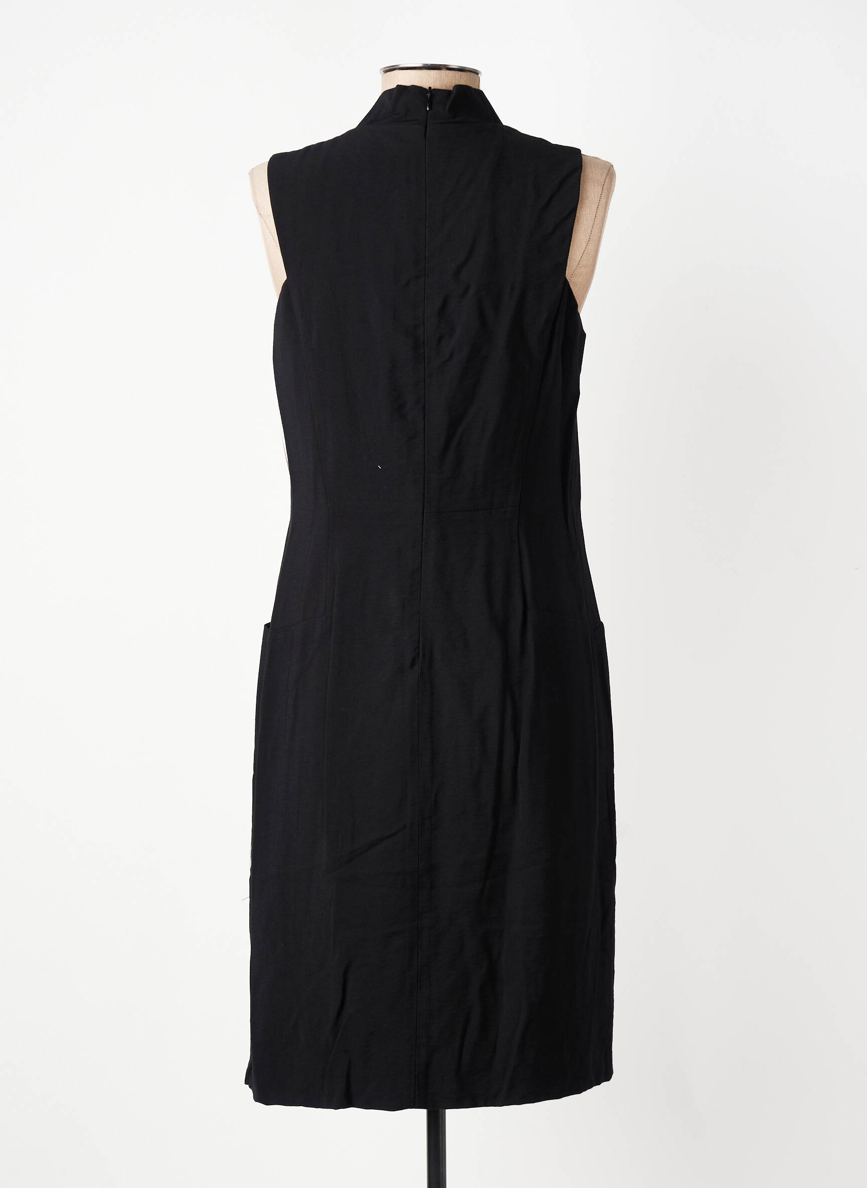 Rochie midi fără mâneci fără mâneci negru GEVANA femeie
