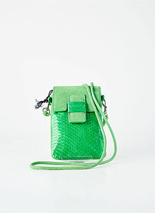 Geantă piele texturată formă dreptunghiulară verde GREAT BY SANDIE femeie